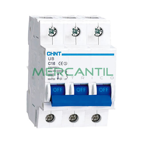 magnetotermico chint UB-3-10C Magnetotérmico 3P 10A Sector Terciario CHINT