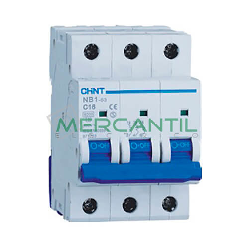 magnetotermico chint NB1-3-50C Magnetotérmico Industrial 3 Polos 50A CHINT