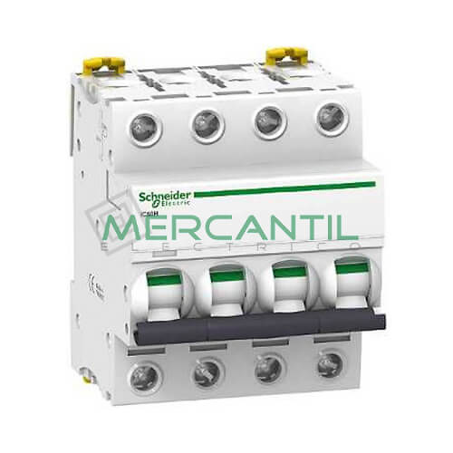 magnetotermico 4 polos A9F89416 Interruptor Magnetotérmico 4 Polos Corriente Nominal 16A iC60H Sector Industrial SCHNEIDER ELECTRIC.