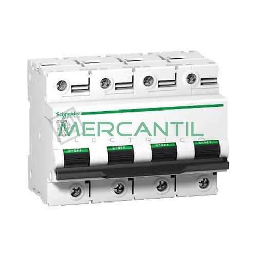 magnetotermico 4 polos c120n-A9N18371 Interruptor Magnetotermico 4 Polos Corriente Nominal 63A C120N Sector Industrial SCHNEIDER ELECTRIC.