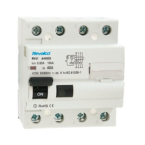 Interruptor diferencial 4P 25A 30mA Revalco Interruptor diferencial 4P 25A 30mA AC Revalco