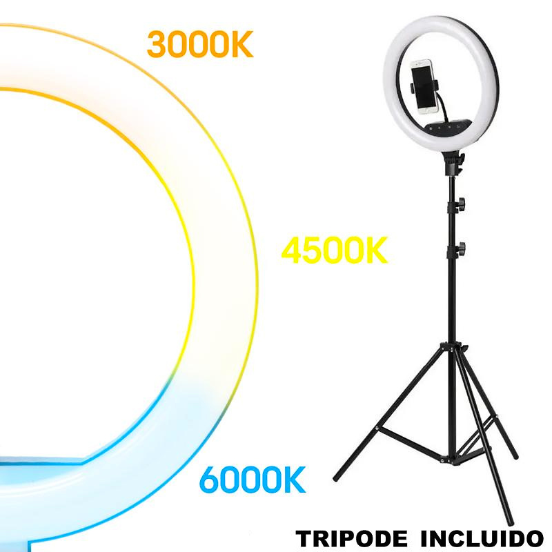 Kit Aro / Anillo de Luz LED Selfie 14 Pulgadas - Menú principal,  Iluminación, Iluminación decorativa, Lámparas Mesa LED - LM9063 - 24,64 EUR  - Mercantil Eléctrico