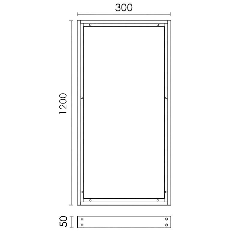Kit de superficie de Panel 120X30 Blanco 