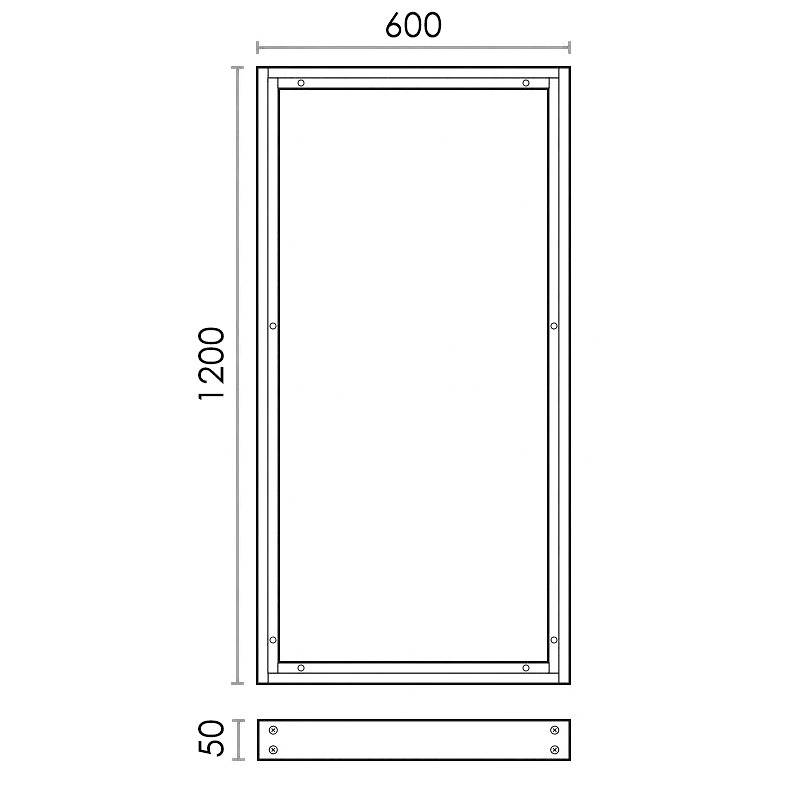 Kit de superficie de Panel 120X60 Blanco 