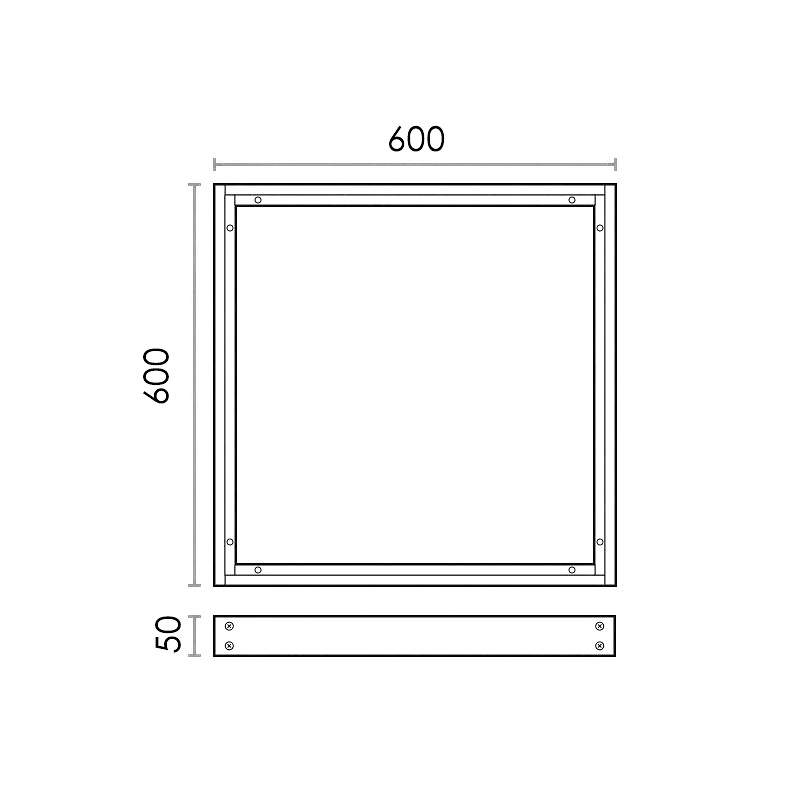 Kit de superficie de Panel 60X60 Blanco 