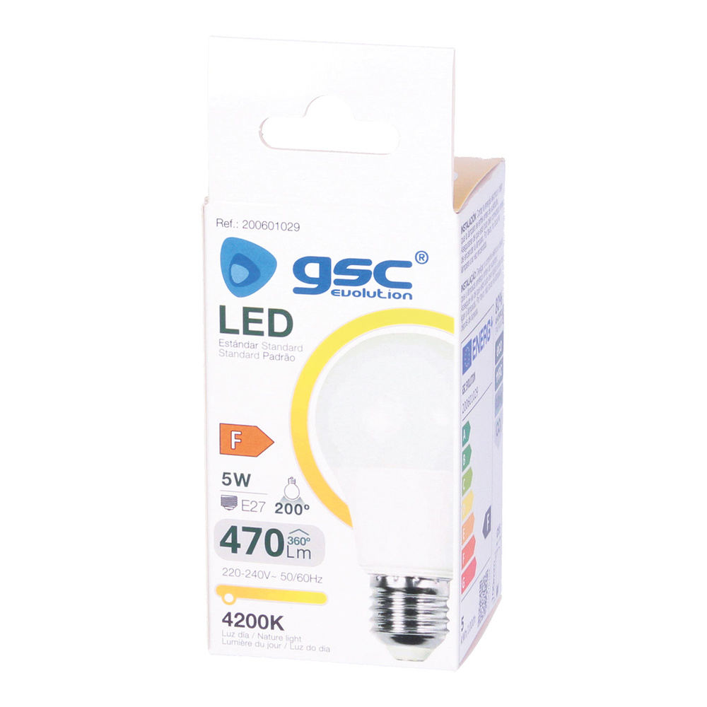 Lámpara LED estándar A55 5W E27 3000K 