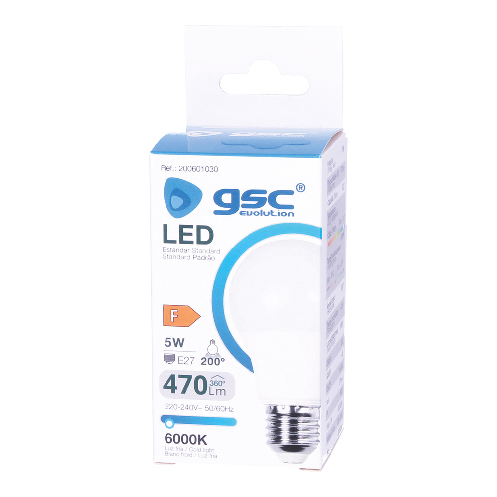 Lámpara LED estándar A55 5W E27 4200K 