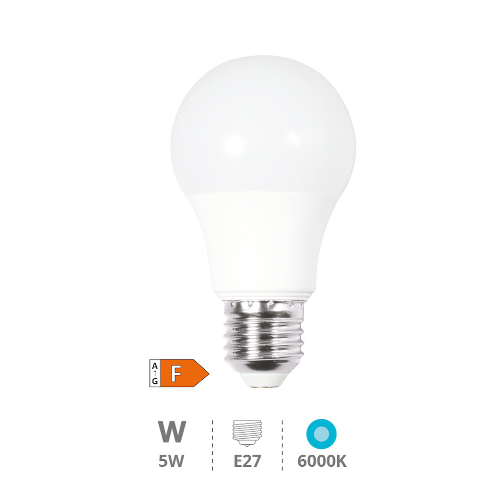 Lámpara LED estándar A55 5W E27 6000K 