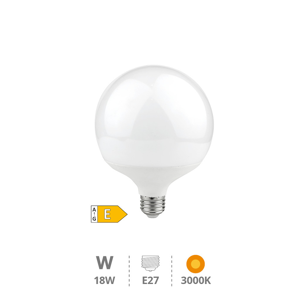 Lámpara LED globo G120 18W E27 3000K 