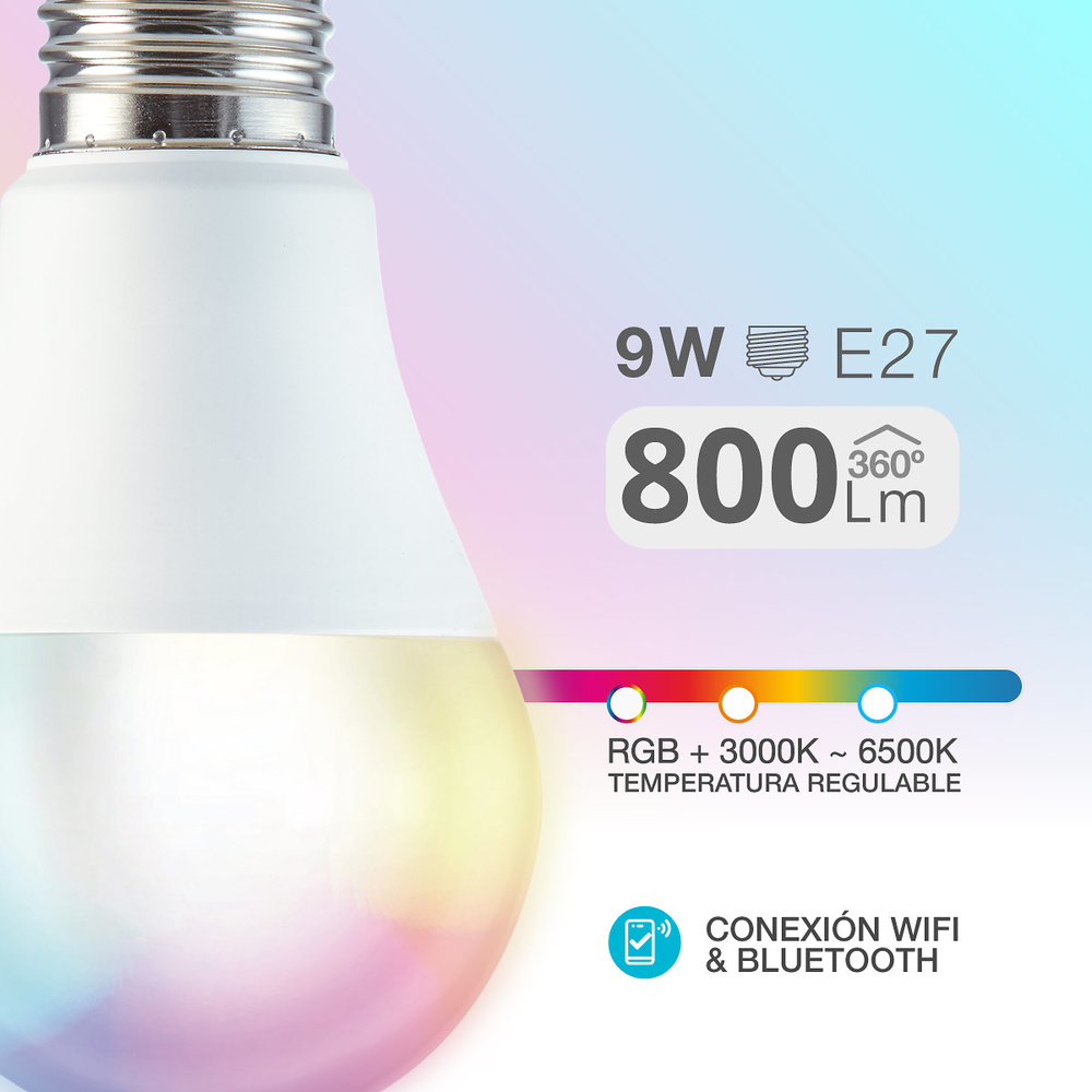Lámpara LED globo Serie Cristal 16W E27 6500K 