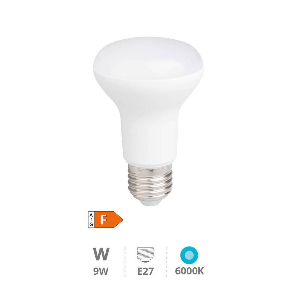 Lámpara LED reflectora R63 9W E27 6000K 