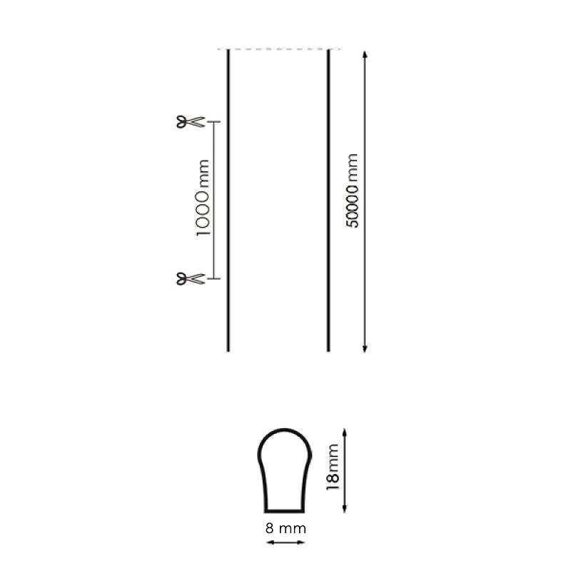 Neón de LED Flexible 220VAC Prozny 8.5W/m - 50 Metros 