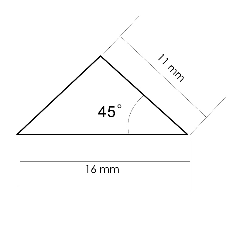 Perfil de aluminio Triangular 2 metros 12V/24V 