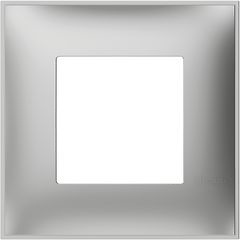 Placa embellecedora Classia de color Aluminio - 2 módulos 