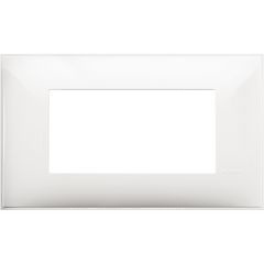 Placa embellecedora Classia de color Blanco - 4 módulos 