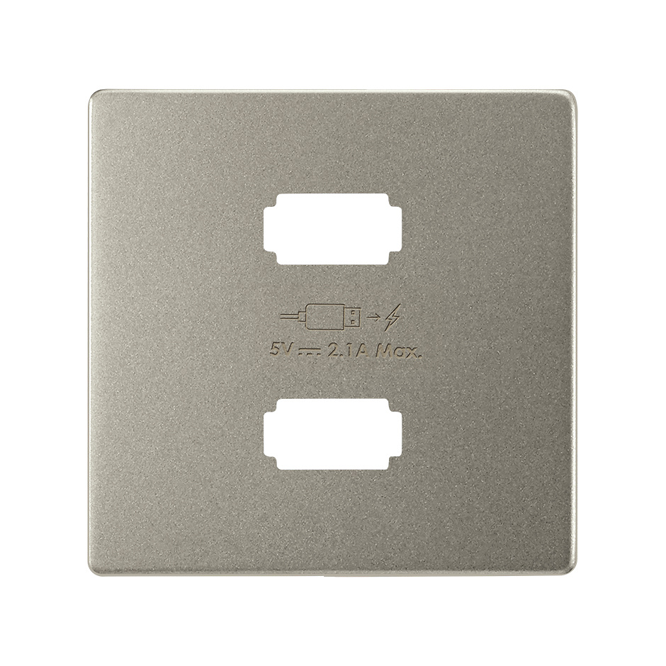 Placa para cargador USB 2 conectores 5Vdc 2.1A blanco mate Simon 82 Concept Placa para cargador USB 2 conectores 5Vdc 2.1A blanco mate Simon 82 Concept