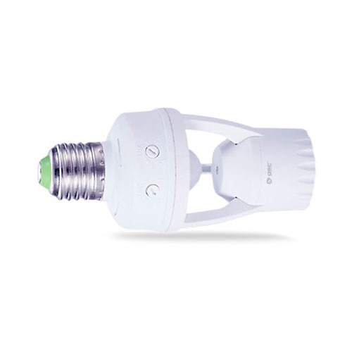 Portalamparas E27 con sensor de movimiento blanco GSC Portalamparas E27 con sensor de movimiento blanco GSC