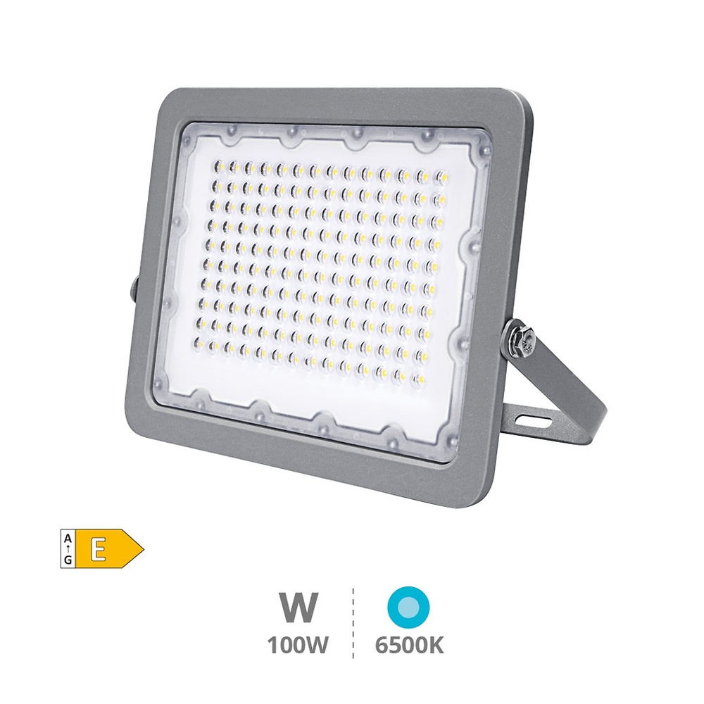 Proyector aluminio LED 100W 6500K IP65 Gris Proyector aluminio LED 100W 6500K IP65 Gris GSC