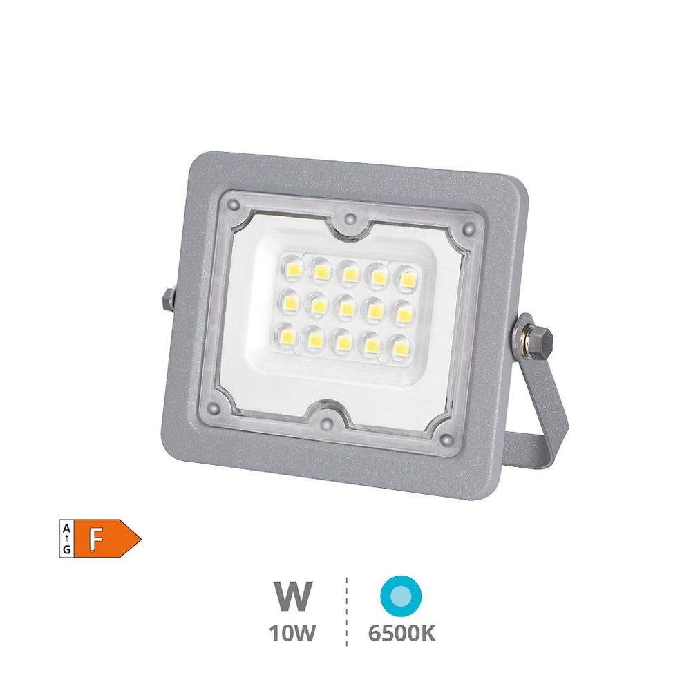 Proyector aluminio LED 10W 6500K IP65 Gris Proyector aluminio LED 10W 6500K IP65 Gris GSC