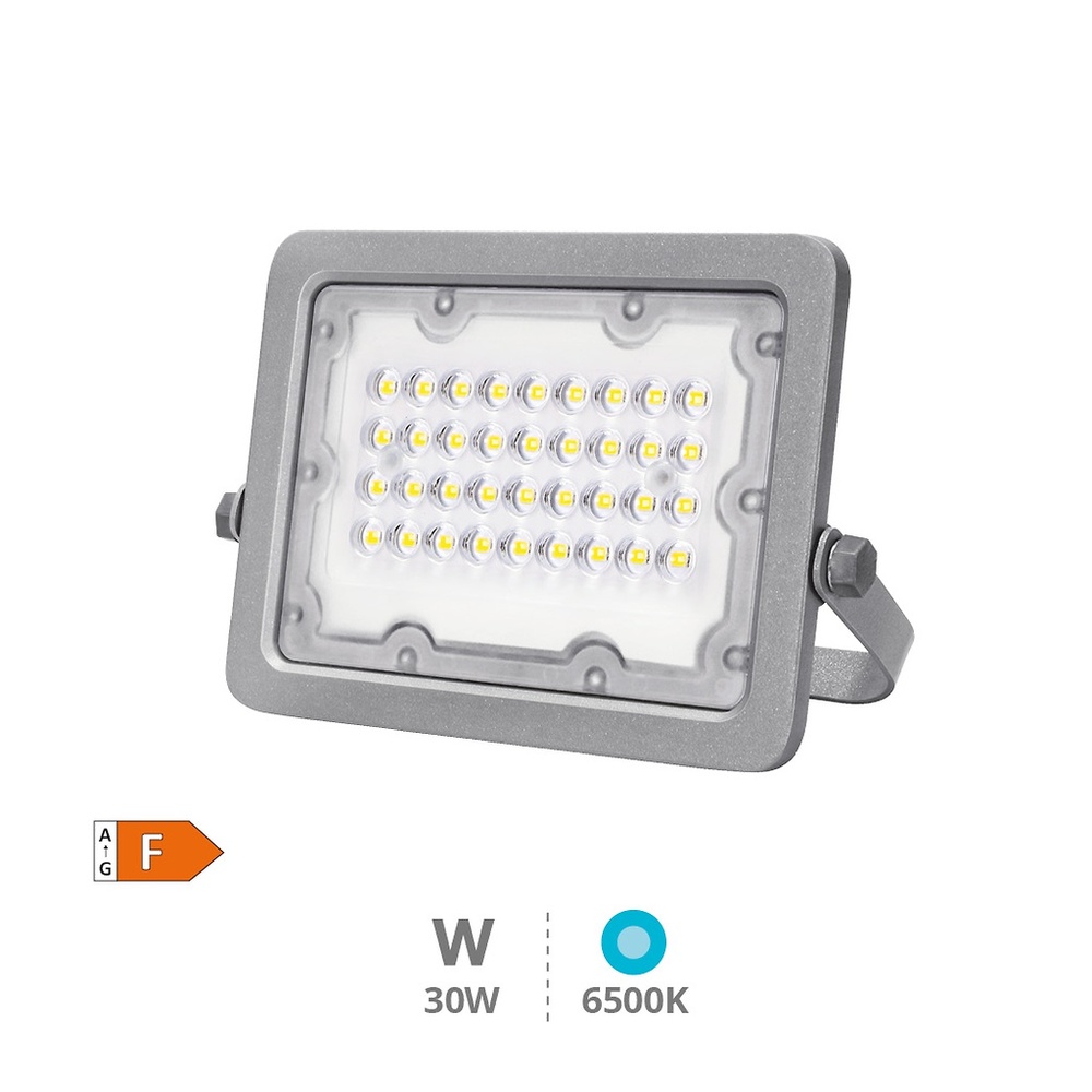 Proyector aluminio LED 30W 6500K IP65 Gris Proyector aluminio LED 30W 6500K IP65 Gris GSC