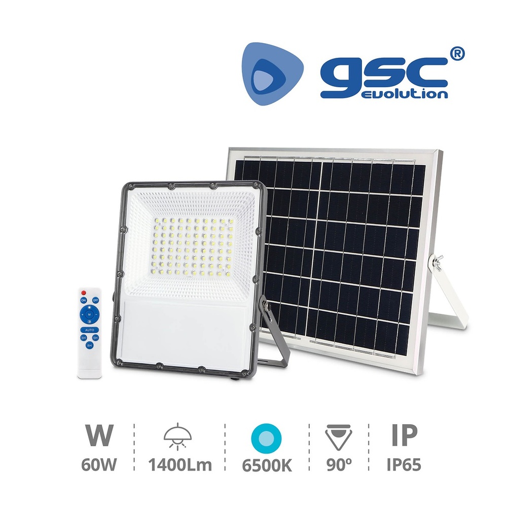 Proyector solar 60W 6500K IP65 Proyector solar 60W 6500K IP65 GSC