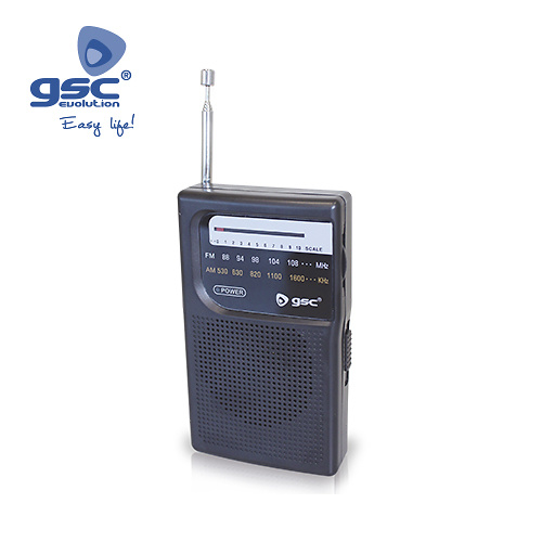 Radio vertical portátil 2xAA 118x28x70mm Radio vertical portátil 2xAA 118x28x70mm GSC
