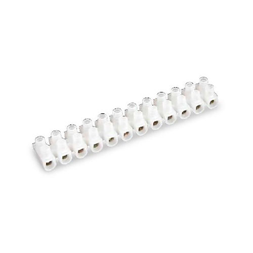 Regleta blanca de conexiones para cables eléctricos 4mm