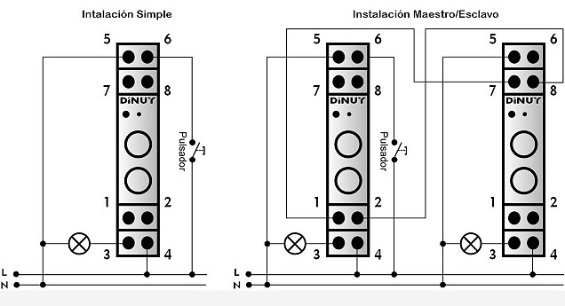 conexiones regulador modular RE-EL1-LE1 Regulador Modular Universal DINUY