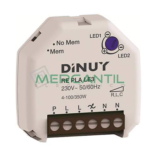 regulador intensidad led RE-PLA-LE3 Regulador para Lamparas LED 3 Hilos DINUY