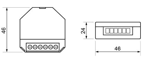 dimensiones regulador led RE-PLA-DA1 Regulador para Luminarias LED DALI DINUY