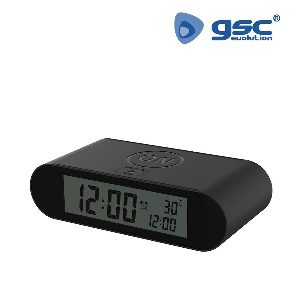 Reloj despertador digital Negro- Mercantil Eléctrico