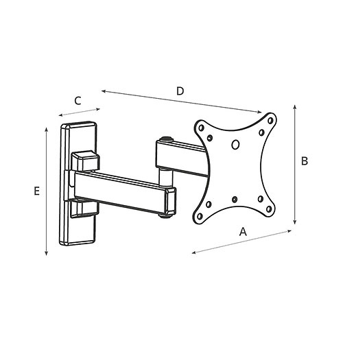 Soporte de pared para TV de 13-27 VESA 100x100