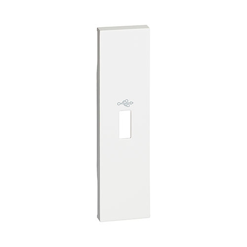 Bticino Tapa frontal para bases USB Living Now KW10P Bticino Tapa frontal para bases USB 1 módulo color blanco Living Now