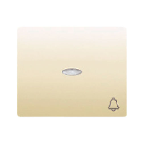 Tecla pulsador con difusor simbolo timbre Iris BJC - color beige 