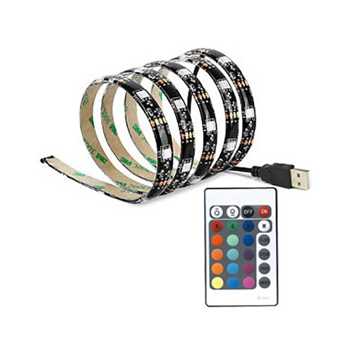 Tira LED USB 7.2W/m RGB 5V para TV 2x0.5 metros IP44 GSC