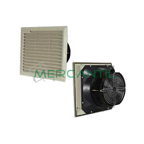 ventilador con filtro para cuadro eléctrico F152 Ventilador para cuadro eléctrico con Filtro 130m3 150x150x110 IP54 RETELEC.