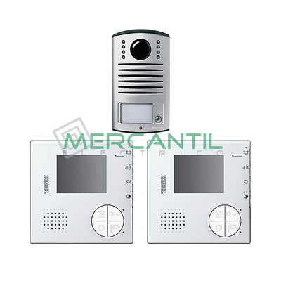 Kit Videoportero superficie 2 hilos Tegui Linea 2000 con monitor CLASSE100V16B Basico 379011 