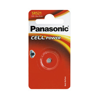 Blíster 1 pila para reloj óxido de plata SR521 1.55V Power Your Day Panasonic