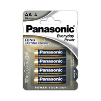 Blíster 4 pilas alcalinas AA/LR6 Everyday Power Panasonic