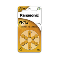 Blíster 6 pilas zinc aire PR-13 1.4V 300mAh Hearing Aid Batteries Panasonic
