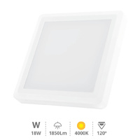 Downlight superficie LED cuadrado Vasan 18W 4000K Blanco                                            