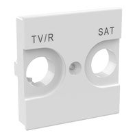 Frontal universal Classia para bases de televisión TV/R-SAT - Blanco - 2 módulos