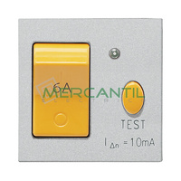 Interruptor Magnetotermico y Diferencial 10A 2 Modulos Zenit NIESSEN - Color Plata
