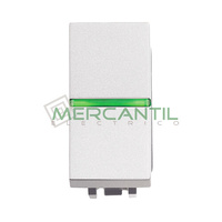 Interruptor Unipolar con Lampara LED Incorporada 1 Modulo Zenit NIESSEN - Color Blanco