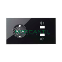 Kit Frontal 2 Elementos 1 Enchufe y Cargador Doble USB Carga Rapida SIMON 100 - Color Negro