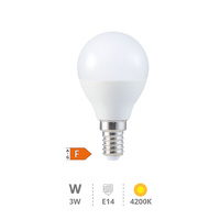 Lámpara LED esférica 3W E14 4200K                                                                   