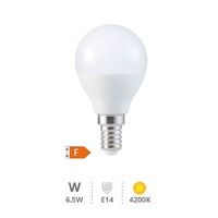 Lámpara LED esférica 6,5W E14 4200K                                                                 
