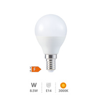 Lámpara LED esférica 8,5W E14 3000K                                                                 