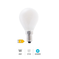 Lámpara LED esférica Serie Cristal 4W E14 6500K