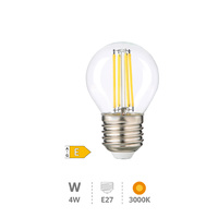 Lámpara LED esférica Serie Oro 4W E27 3000K                                                         